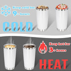 20 oz Tumbler Insulated Tumblers Stainless Steel Coffee Mug,White 6PCS - Image 4