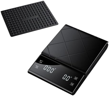 Digital Scale, Coffee Scale, Timer Function, Digital Display, Maximum Weighing 3kg, Accuracy 0.1g Food Kitchen Gram Weight Small Balance(Black) by Unknown