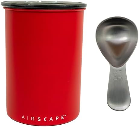 Airscape Stainless Steel Coffee Canister & Scoop Bundle - Food Storage by PlanetaryDesign