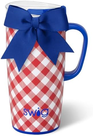Swig Life 22oz Insulated Travel Mug with Handle & Lid, Patriotic Picnic by SwigLife