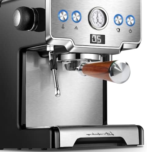 54mm Bottomless Portafilter, Bottomless Coffee Portafilter by IGEELINK with Stainless Steel portafilter and Walnut Handle for Breville Barista Express and 54mm Breville Machines (54MM) - Image 4