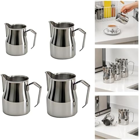 Professional 304 Stainless Steels Coffee Milk Frothing Pitcher with Fine Spouts Steaming Cup for Latte Art Coffee Milk Frother - Image 2