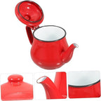 KYUSAR Japanese Cast Iron Teapot Chinese Teapot Enamel Kettle Hot Water Kettle Enameled Teakettle Chinese Teapot Turkish Coffee Pot Enamel Tea Kettle Teapot Tetsubin Tea Pot - Image 3