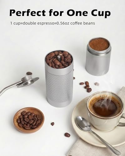 Pro Manual Coffee Grinder Stainless Steel Conical Burr With Adjustable Settings.Portable For Espresso, French press, Pour-over. All-metal, Plastic-free, Perfect For Travel camping - Image 5