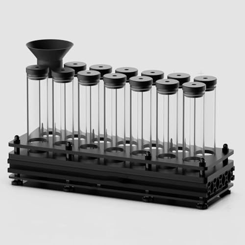 Single Dose Coffee Bean Storage Tubes, Espresso Bean Cellars ,with Stand/1-Way Exhaust Valve, Capacity 20-22g,for Home,shop (Black ) by Unknown