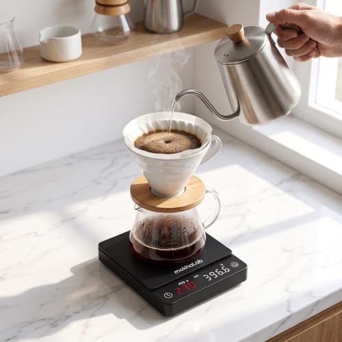 Mini Coffee Scale with Timer for Espresso & Pour-Over, USB-C Rechargeable - Image 3