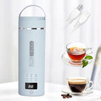 Blue Travel Electric Kettle, LCD Display with 6 Temperature Settings, 304 Stainless Steel, 450ml/15.2oz, Auto Shut-Off and Boil-Dry Protection, Compact Portable Electric Kettle by Daoseolo
