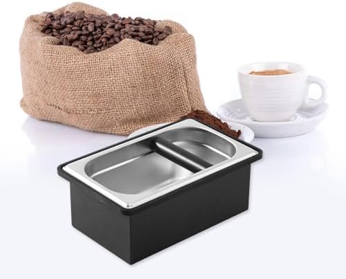 Box Espresso Knock Ground Container Box Accessory Thick Rubber Stainless Steel Build Suitable for, Large - Image 5