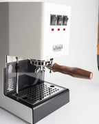 58mm Double Spout Portafilter - Fits Gaggia Classic & Pro – Premium 304 Stainless Steel + 18-20g Basket Included (Walnut) - Image 4