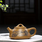 Tea Pots For Loose Tea 200ml Handmade Landscape Painting Teapot Purple Clay Pot Chinese Tea Set Drinking Set Household Decorative Teapot Tea Infuser Pot - Image 7