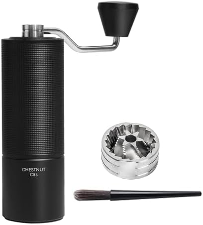 Featured Chestnut C3s Manual Coffee Grinder,Stainless Steel Conical Burr,Capacity 25g,Burr size 38mm，Portable manual grinder (black) by BULEA