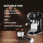 51mm Naked Bottomless Espresso Portafilter 3 Ears | Fits De’Longhi EC680,EC685&SMEG | Portafilter with Stainless Steel Basket&Solid Wood Handle | Espresso Accessories(51mm Bottomless 3 Ear) - Image 4