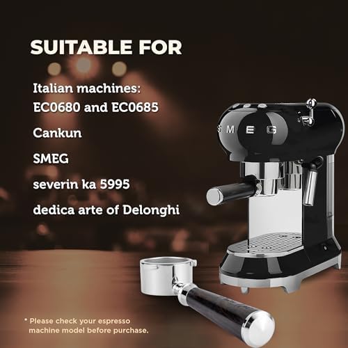 51mm Naked Bottomless Espresso Portafilter 3 Ears | Fits De’Longhi EC680,EC685&SMEG | Portafilter with Stainless Steel Basket&Solid Wood Handle | Espresso Accessories(51mm Bottomless 3 Ear) - Image 4