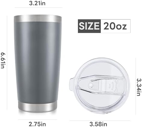 20 oz Tumbler with Lid Stainless Steel Insulated Tumblers Bulk Cups Mug - Image 7