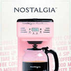 Nostalgia Retro 12-Cup Programmable Coffee Maker With LED Display, Automatic Shut-Off & Keep Warm, Pause-And-Serve Function, Pink - Image 7
