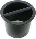 Espresso Parts Open Bottom Barista Knockbox ABS Plastic, BPA-Free, 6" Round, Black by EspressoParts
