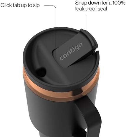 Contigo SnapSeal 30 oz Stainless Steel Vacuum-Insulated Tumbler with Handle & Reusable Straw, Leakproof AutoClose Lid, Cup Holder Friendly, BPA-Free & Lead-Free, Dishwasher Safe - Image 2