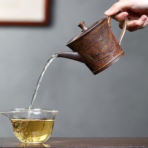 Tea Pots For Loose Tea Chinese Style Household Kung Fu Tea Set Vintage Ceramic Hand-carved Teapot Tea Infuser Pot - Image 7