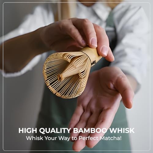 Matcha Whisk Set Matcha Kit, Bamboo Whisk And Bowl With Spout, Holder, Scoop And Sifter - Image 3