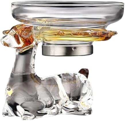 VICASKY Creative Glass Tea Strainer Filter with Fine Mesh Deer Shape Thickened Loose Leaf Tea Infuser by VICASKY