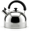 Whistling Tea Kettle, 6.2QT 6L 304 Stainless Steel Stovetop Teapot by Koocovel