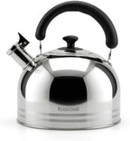 Whistling Tea Kettle, 6.2QT 6L 304 Stainless Steel Stovetop Teapot by Koocovel