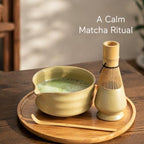Matcha Tea Set with Bowl, Bamboo Whisk & Stand for Japanese Tea Ceremony - Image 2