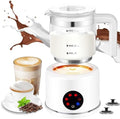 Milk Frother and Steamer, 6 in 1 Milk Steamer and Milk Warmer, 17oz Auto Shut Off Electric Frother with Touch Screen, Hot/Cold Foam Maker for Coffee, Latte, Cappuccino, Hot Chocolate,White by Unknown