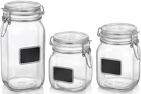Bormiolio Rocco Clear Jar with Chalkboard, 25.3 Oz (Pack of 5) - Image 6