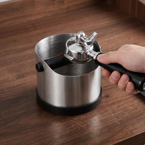 Zerodeko Espresso Coffee Grounds Knock Box - 700ml Stainless Steel Coffee Grind Knock Out Container with Non-Slip Base for Kitchen Home Office Bar Accessories - Image 5