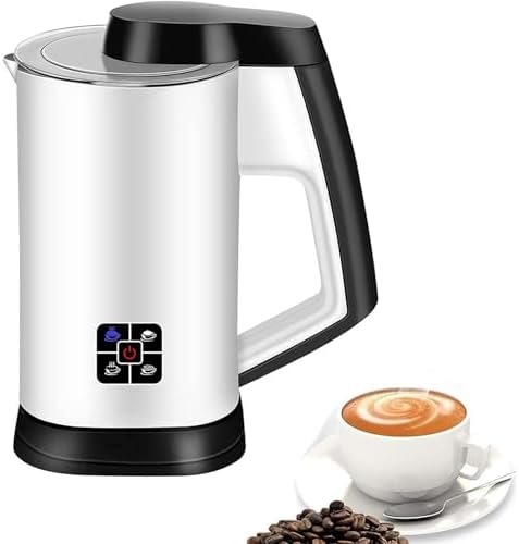 Coffee Foam Maker Machine, Electric Hot Cold Milk Steamer with Touch Screen Buttons & Transparent Visible Cup Lid, Detachable Design, Even and Fine Milk Foam by Unknown