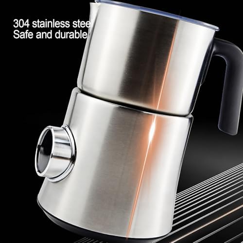 900ml Electric Milk Frother, Stainless Steel 4 Preset Modes, LED Display, Cold and Hot Milk Foam Maker for Latte, Cappuccino, Coffee, Easy Clean, Quiet Operation - Image 6