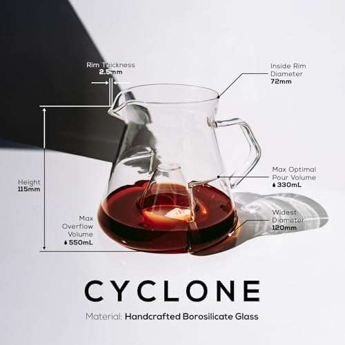 ICOSA Brewhouse Avensi Wave Cyclone Coffee Server - Standard 18.6oz/550ml - Image 5