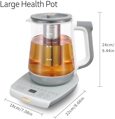 Health Pot Electric Kettle with Infuser，Smart Fruit Hot Tea Maker, Temperature Control and Tea Keep Warm, 12 Functional Procedures, 1.8 Liters of Capacity - Image 3
