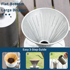 MERMOO YILAN Stainless Steel Pour Over Coffee Maker, No Plastic - Image 6
