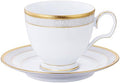 Noritake T91988/4335 Cup & Saucer (Coffee Tea) 8.5 fl oz (250 cc), Hampshire Gold Fine Porcelain by Noritake