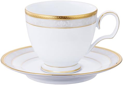 Noritake T91988/4335 Cup & Saucer (Coffee Tea) 8.5 fl oz (250 cc), Hampshire Gold Fine Porcelain by Noritake