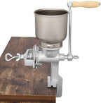 500lb Manual Grain Grinder Aluminum Alloy Dry Mill Home Hand-Cranked Adjustable Grinding Fineness Powder Machine with Ergonomic Handle for Wheat Coffee Beans Corn Spices Herbs Silver by WZONICE98