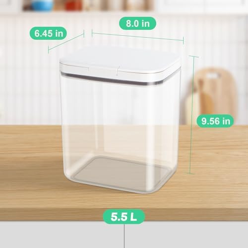 11 Lbs Rice Storage Container 5.8Qt Flour Sugar Containers with Flip-up Lid - Image 5