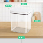 11 Lbs Rice Storage Container 5.8Qt Flour Sugar Containers with Flip-up Lid - Image 5