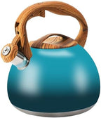 3.2Qt Stainless Steel Whistling Tea Kettle Stovetop, Dark Green by FOEDO