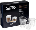 DeLonghi Coffee Connoisseur Glasses (set of 6): 2 Espresso, 2 Cappuccino, 2 Latte Macchiato by Unknown