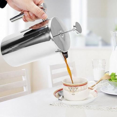 French Maker Stainless Steel Coffee Tea Maker French Espresso Press with Insulated Double Wall and - Image 5