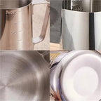 Milk Frother Cup Stainless Steel 350/550ml Espresso Coffee Pull Flower Milk Mugs Cup Stainless Steel Craft Latte Art Jug Pitcher Mug(550ml Red) - Image 7