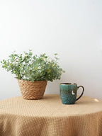 Bosmarlin Ceramic Coffee Mug Set of 4, 17 Oz, Coffee Cups with Big Handle, Microwave Safe, Unique Reactive Glaze (Blue) - Image 4