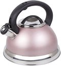 Creative Home Alexa 3.0 Quart Stainless Steel Whistling Tea Kettle Fast Boiling Heat Water for Stovetop Whistle Tea Pot, Rose Gold by CreativeHome