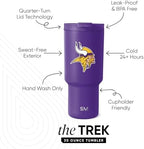 Simple Modern Minnesota Vikings Tumbler with Flip Lid, Straw 30oz | NFL - Image 2