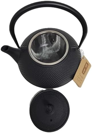 M.V. Trading T7007 Cast Iron Teapot, 40-Ounce, Black Hobnail - Image 4