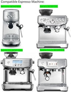 54mm Bottomless Portafilter Compatible with Breville Sage Espresso Machine Barista Express Pro Bambino BES450/BES500/BES840XL/BES870/878/880 Stainless Steel Filter Basket Wood Handle - Image 7