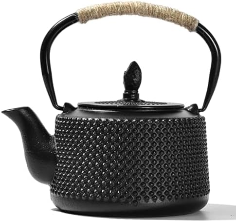 Without Coating Cast Iron Teapot Tetsubin with Stainless Steel Filter Tea Kettle Iron Tea Gift for Adult Father Mother Family,0.85L by XHPBCG
